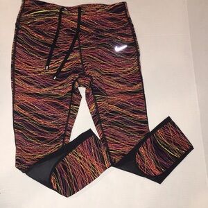 Nike Running Dri-fit Capri Leggings With Mesh Accents | Size S